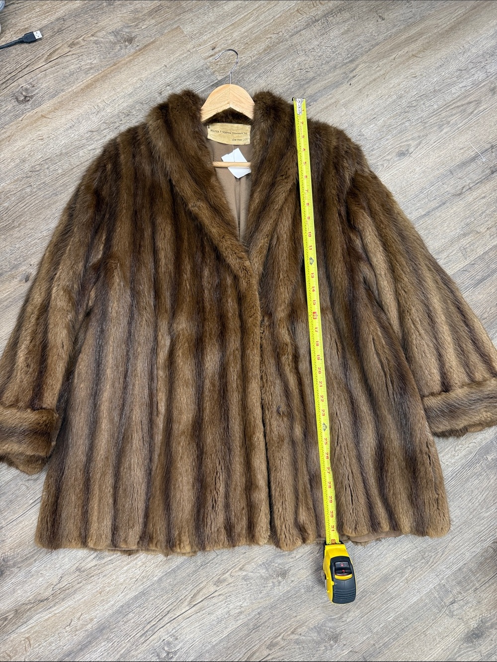 Walter P Norton New York Mink Vintage Women's Brown Fur Size Large